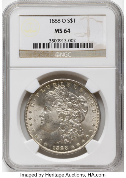 1888-O $1  Clashed E, Field Break R, VAM-1A2 MS thumbnail 5