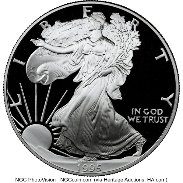 1995-W $1  Silver Eagle PR DCAM thumbnail 3