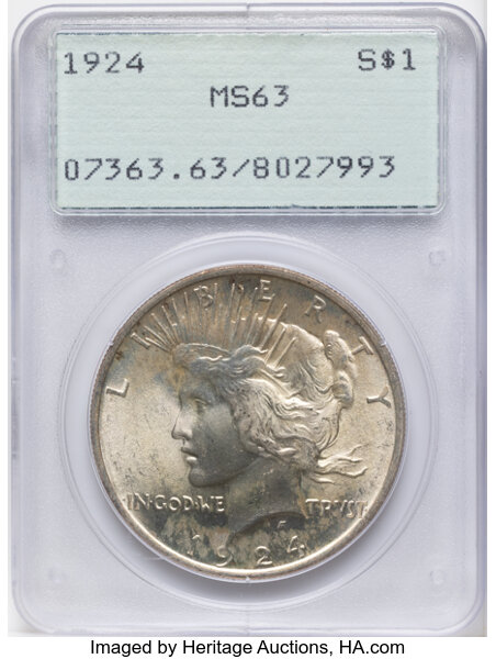 1924 $1  Clashed E, VAM-1D1 MS thumbnail 8