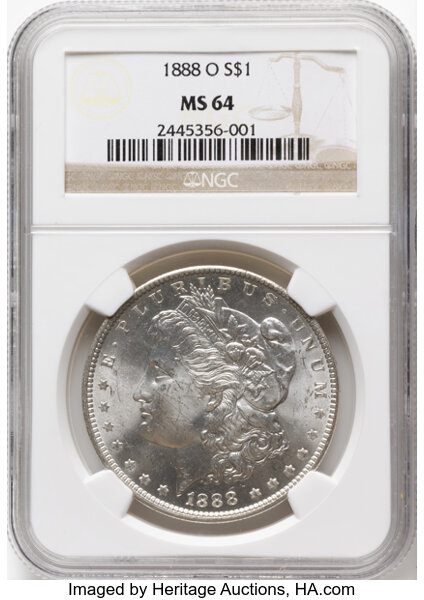 1888-O $1  Clashed E, Field Break R, VAM-1A2 MS thumbnail 3