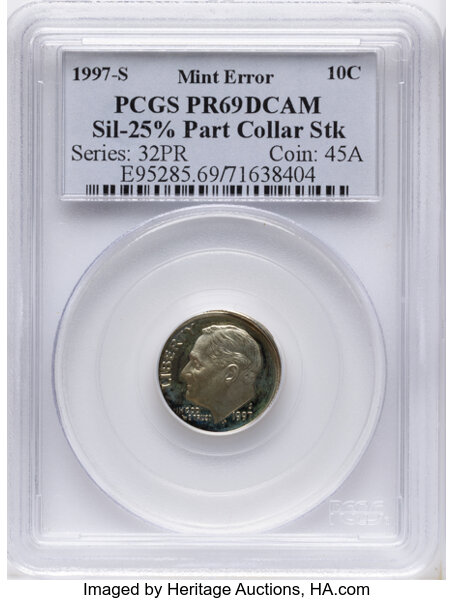 1997-S 10c Silver PR DCAM thumbnail 2