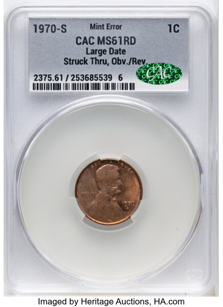 1970-S 1c Large Date MS RD thumbnail 5