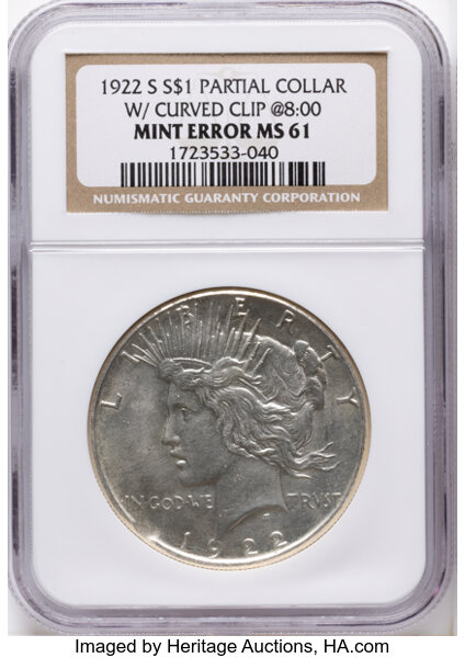 1922-S $1  Reverse Rim Cud, VAM-2X MS thumbnail 2