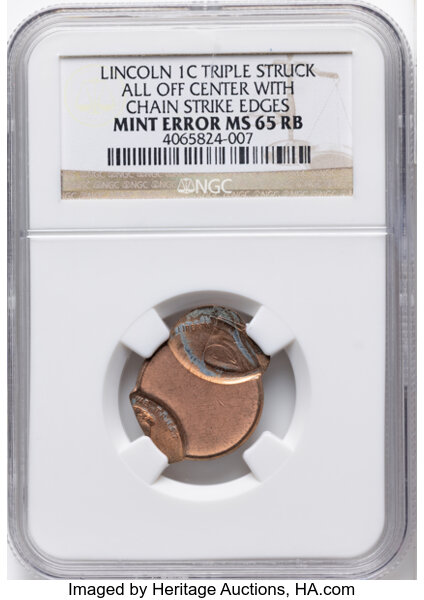 1959 1c Doubled Die Obverse, FS-104 MS RB thumbnail 4