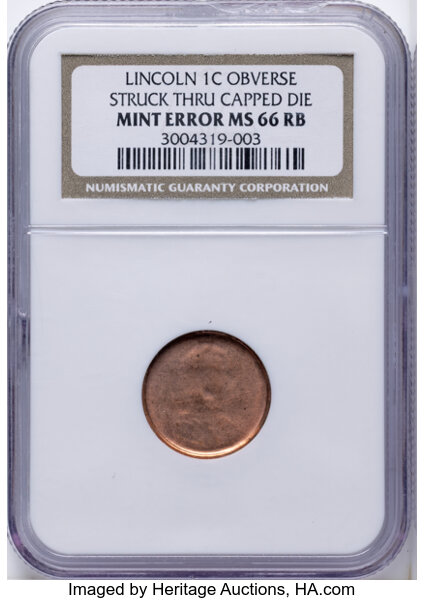 1959 1c Doubled Die Obverse, FS-104 MS RB thumbnail 3