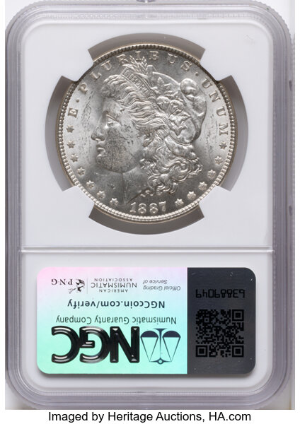 1887 $1 MS63 thumbnail 2