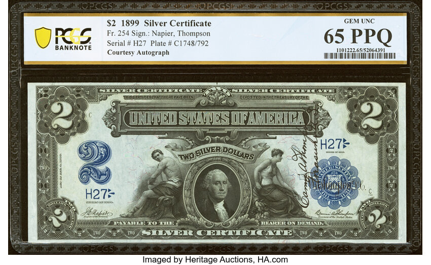 1899 $2  (Fr. 254) thumbnail 3
