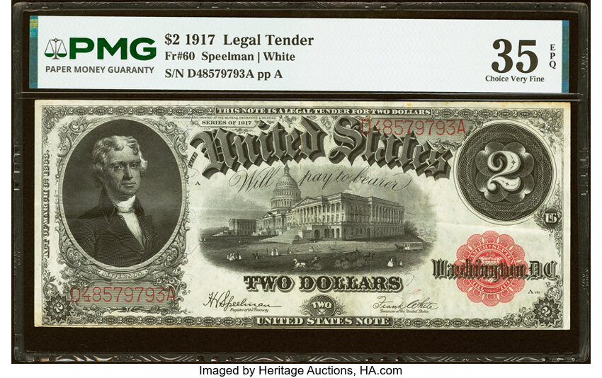 1917 $2  Mule (Fr. 60m) thumbnail 5