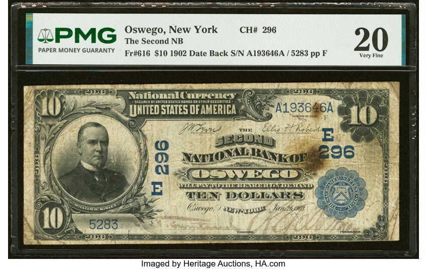 1902 $10  3rd Charter Period, 2nd Issue, Date Back (Fr. 616) thumbnail 10
