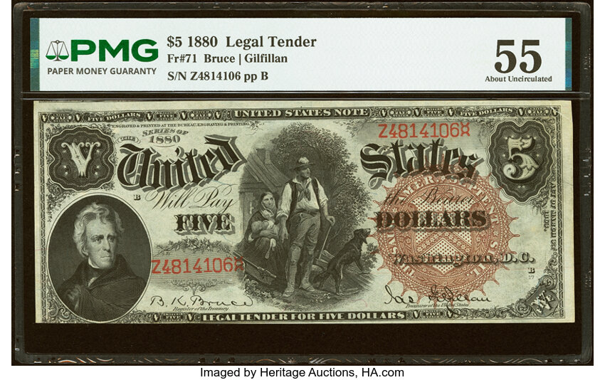 1880 $5  (Fr. 71) thumbnail 3