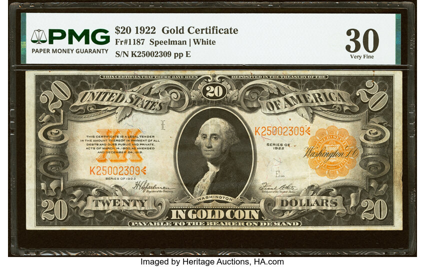 1922 $20  (Fr. 1187) thumbnail 9
