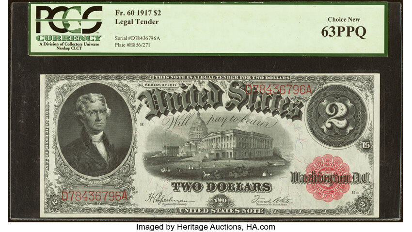 1917 $2  Mule (Fr. 60m) thumbnail 4