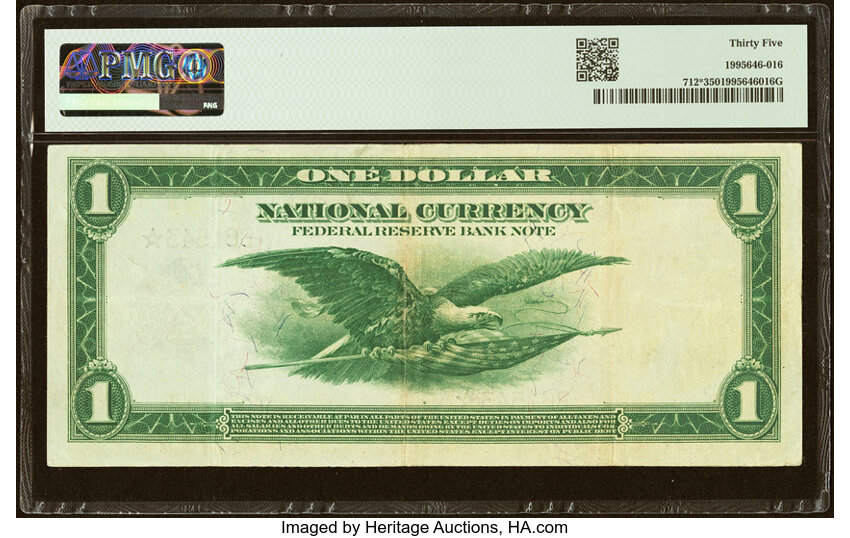 1918 $1  New York, Star Replacement (Fr. 712*) thumbnail 9