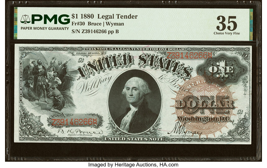 1880 $1  (Fr. 30) thumbnail 2