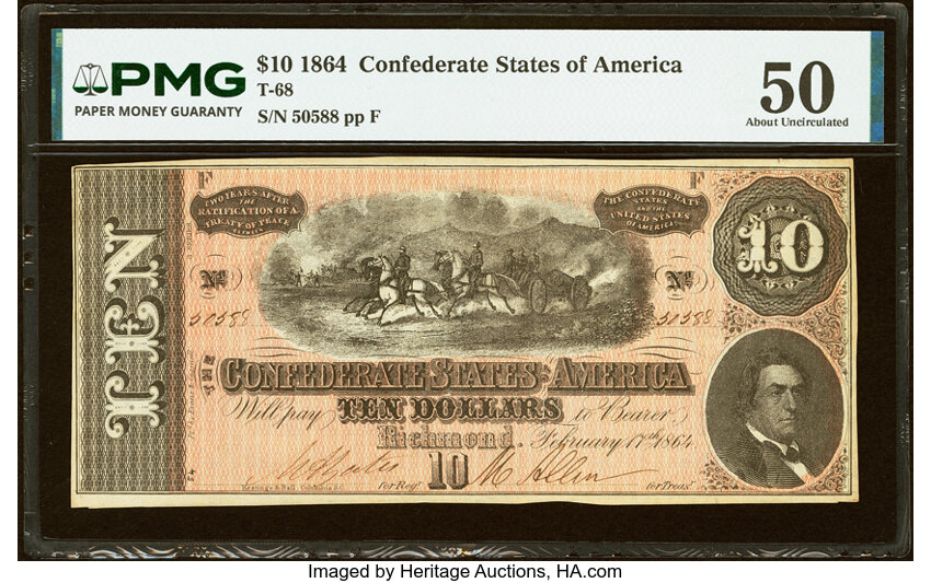 1864 $10  (Fr. T68) thumbnail 2
