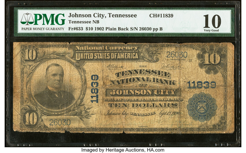1902 $10  3rd Charter Period, 3rd Issue, Plain Back (Fr. 633) thumbnail 15