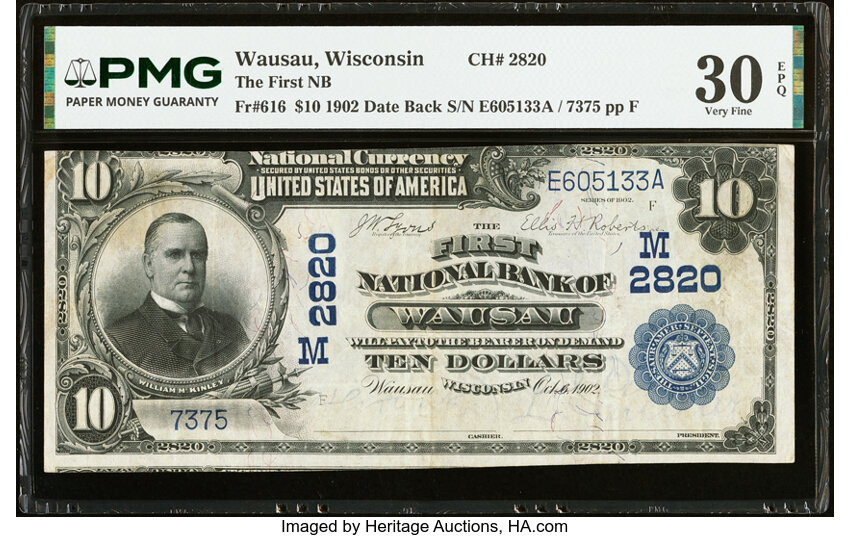 1902 $10  3rd Charter Period, 2nd Issue, Date Back (Fr. 616) thumbnail 12