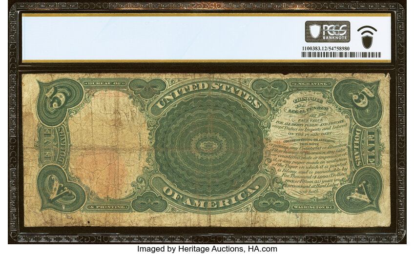 1907 $5  Mule (Fr. 90m) thumbnail 9