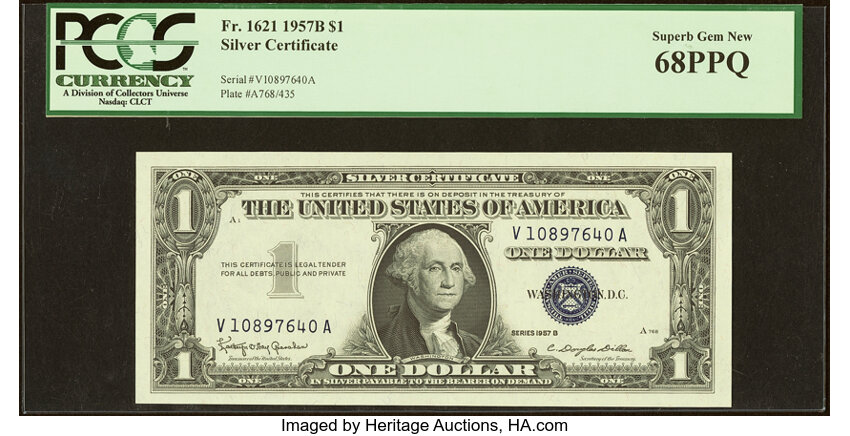 1957B $1  (Fr. 1621) thumbnail 2