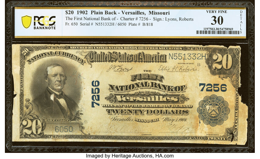 1902 $20  3rd Charter Period, 3rd Issue, Plain Back (Fr. 650) thumbnail 16