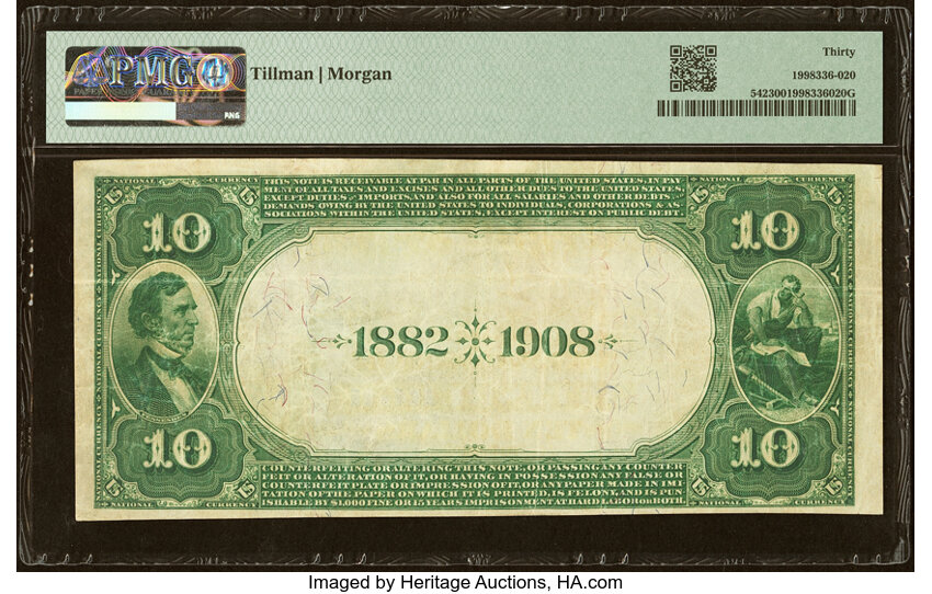1882 $10  2nd Charter Period, 2nd Issue, Date Back (Fr. 542) thumbnail 8