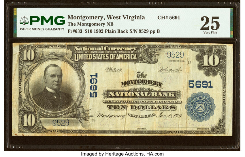 1902 $10  3rd Charter Period, 3rd Issue, Plain Back (Fr. 633) thumbnail 16