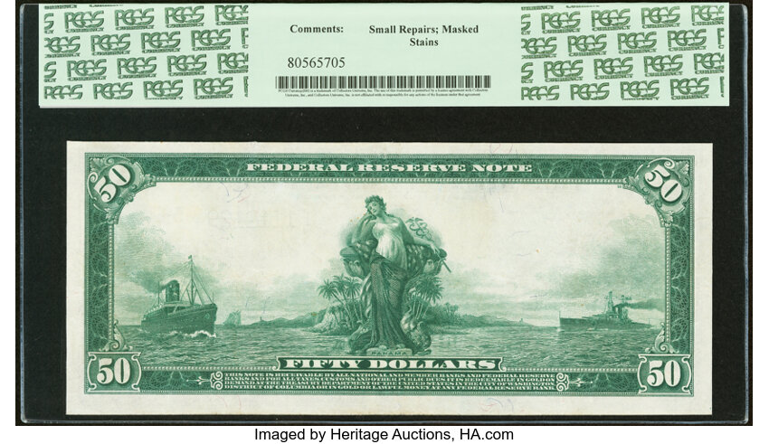 1914 $50  Blue Seal, Richmond (Fr. 1042) thumbnail 5