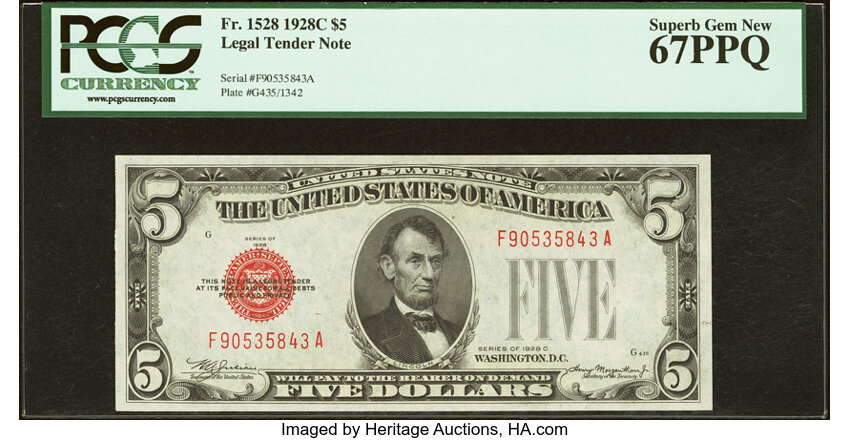 1928C $5  (Fr. 1528) thumbnail 2