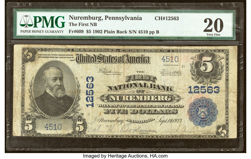 1902 $5  3rd Charter Period, 3rd Issue, Plain Back (Fr. 609) thumbnail 11