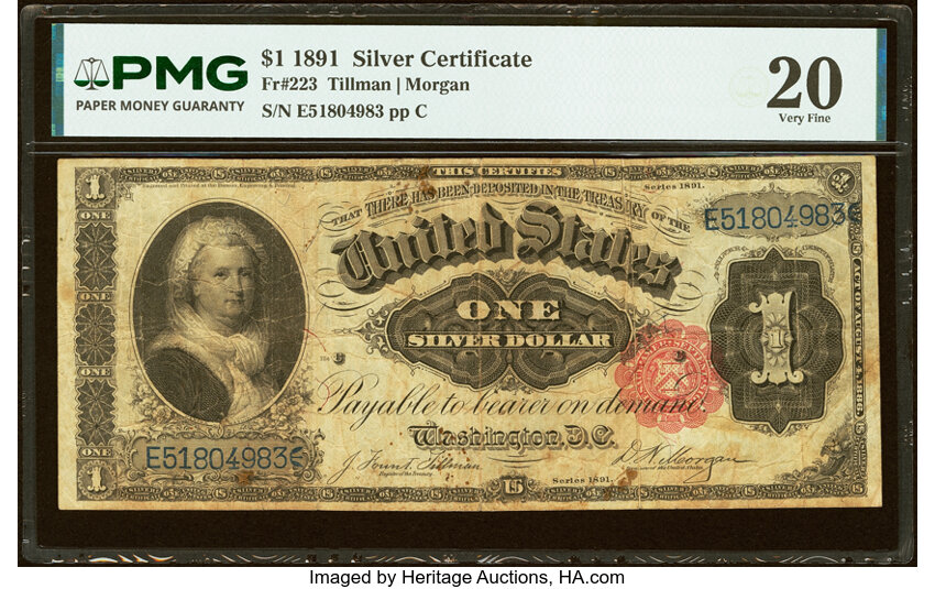 1891 $1  (Fr. 223) thumbnail 4