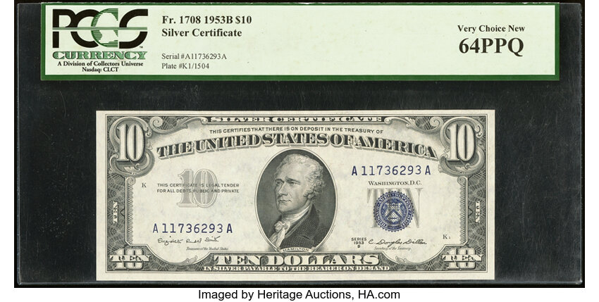 1953B $10  (Fr. 1708) thumbnail 3