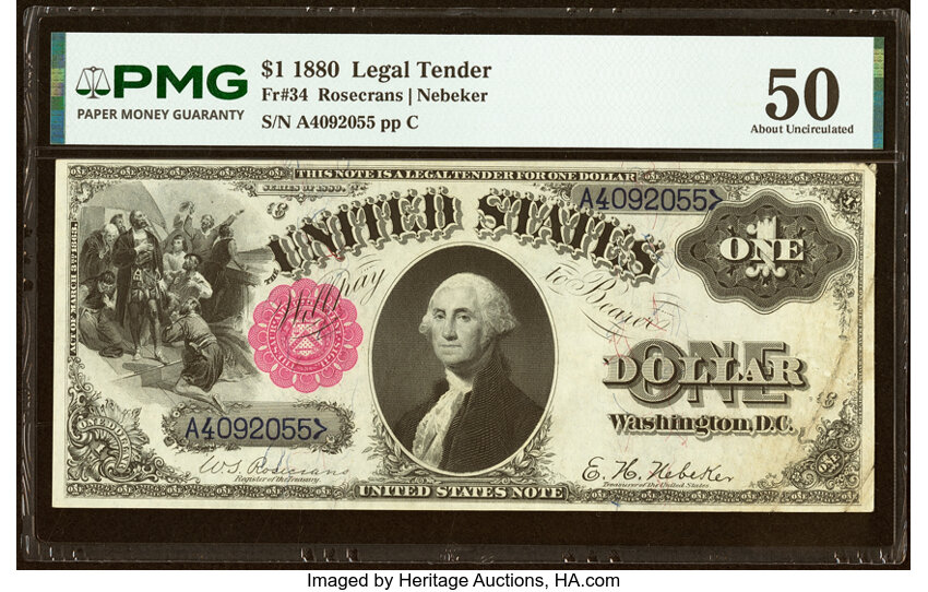 1880 $1  (Fr. 34) thumbnail 2