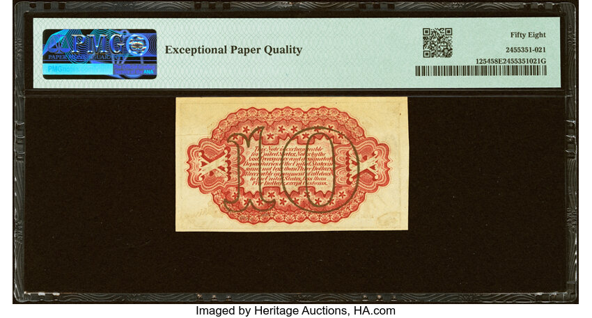  10c Head of George Washington (Fr. 1254) thumbnail 9