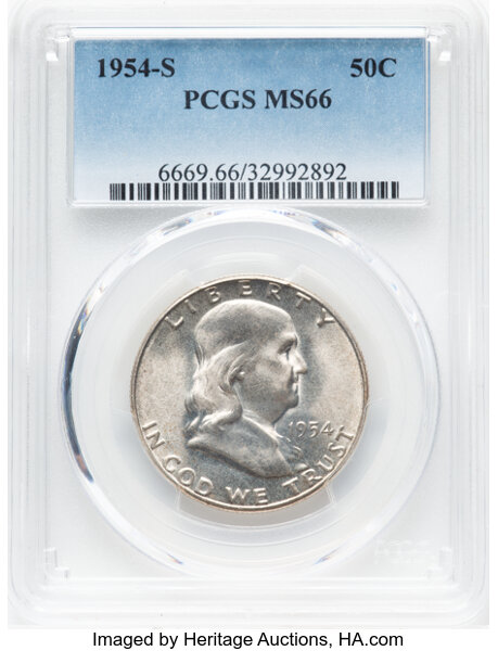 1954-S 50c MS thumbnail 3
