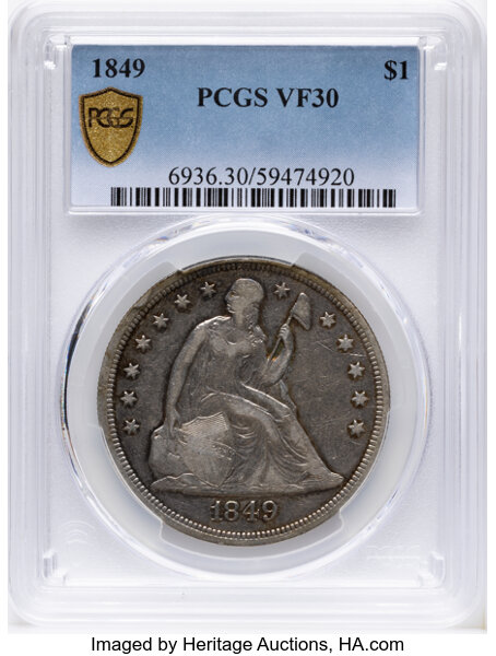 1849 $1 VG10 thumbnail 17