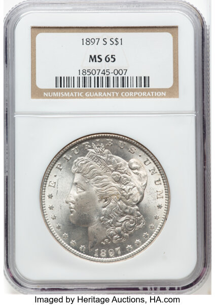 1897-S $1 MS65 CAC thumbnail 3