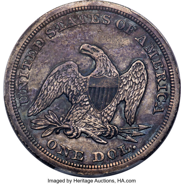 1848 $1 MS60 CAC thumbnail 23