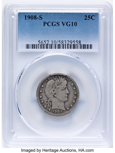 1908-S 25c MS thumbnail 4