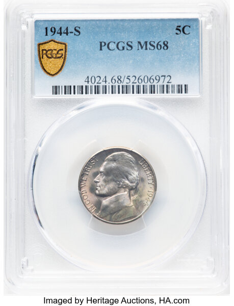 1944-S 5c Silver MS68 thumbnail 2