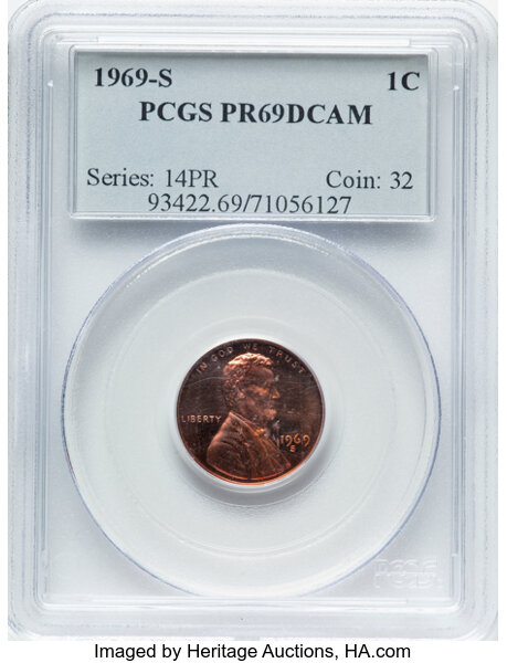 1969-S 1c PR RD DCAM thumbnail 2