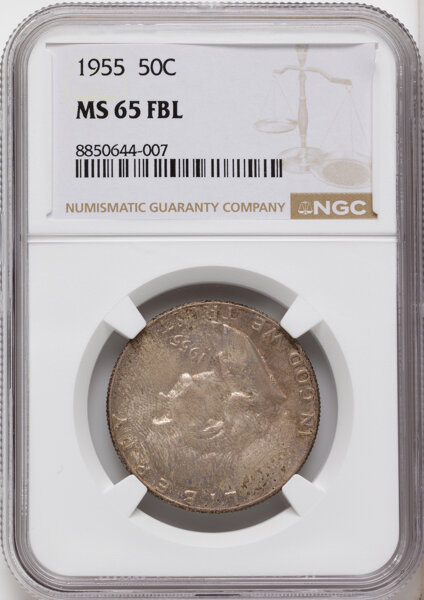 1955 50c Clashed Die, FS-403 MS FBL thumbnail 2
