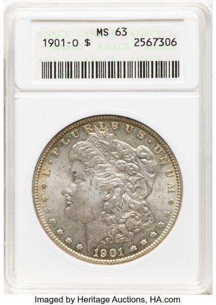 1901-O $1  Bar in Mintmark, VAM-13 MS thumbnail 3