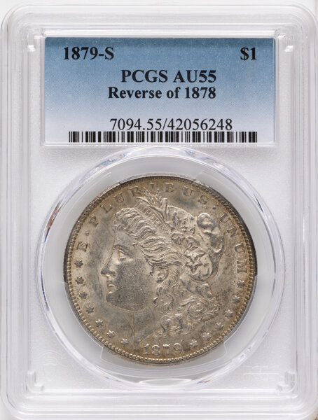 1879-S $1  Reverse of 1878, Engraved Wing Feathers, VAM-135 MS thumbnail 2
