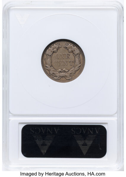 1858 1c Large Letters XF40 thumbnail 2