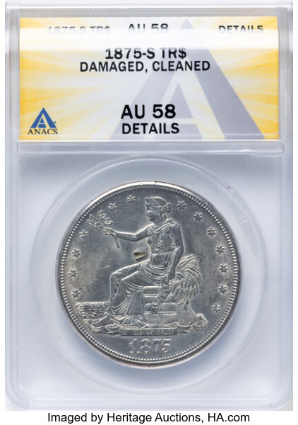 1875-S Trade$ Obverse I, Reverse I MS thumbnail 4