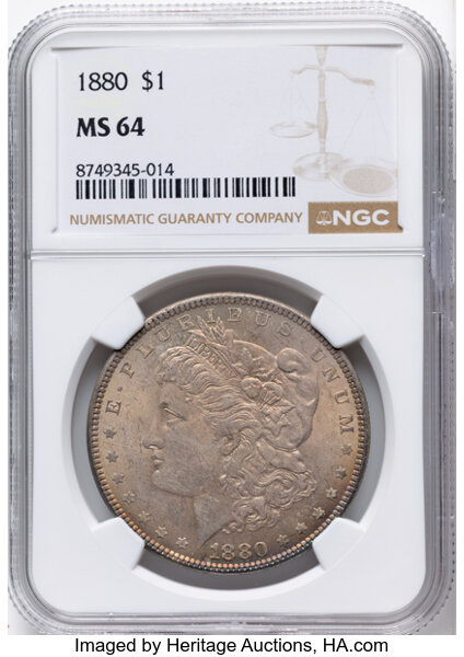1880 $1  Checkmark, VAM-41A MS thumbnail 2