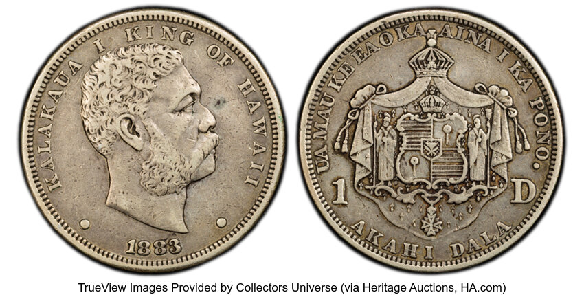 1883 $1  Hawaii MS thumbnail 5