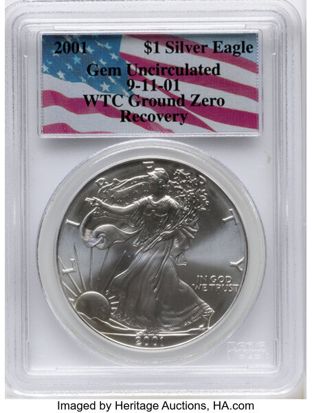 2001 $1  Silver Eagle MS thumbnail 12
