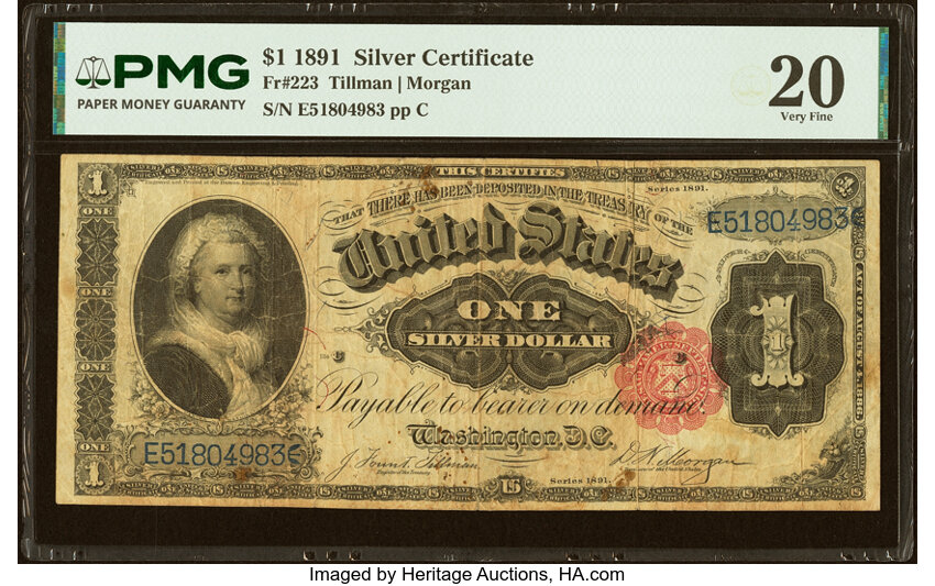 1891 $1  (Fr. 223) thumbnail 3