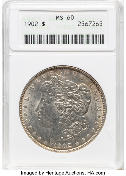 1902 $1  Doubled Reverse Denticles, Polishing Lines, VAM-19A MS thumbnail 3